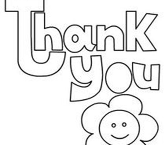 Free easy to print thank you coloring pages