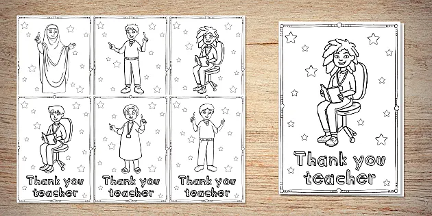 Teacher appreciation louring card pack party