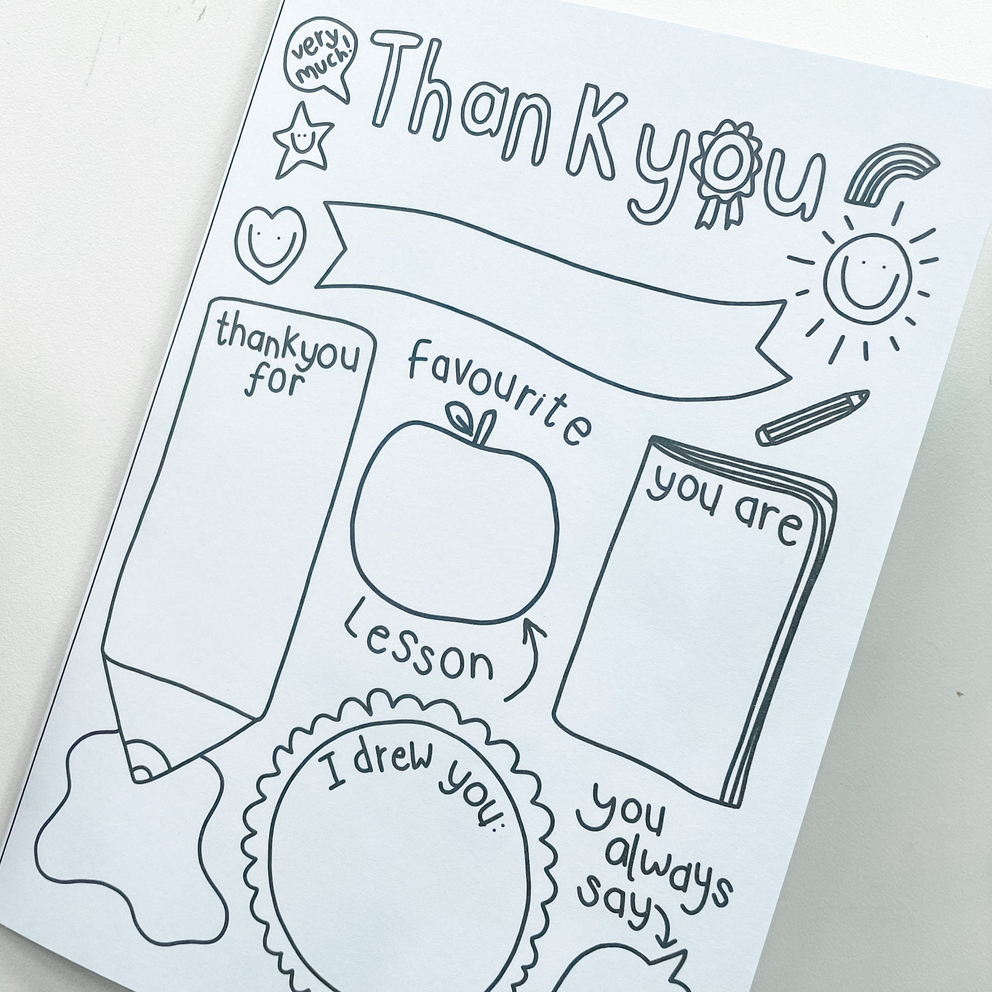 Thank you teacher card â ltd