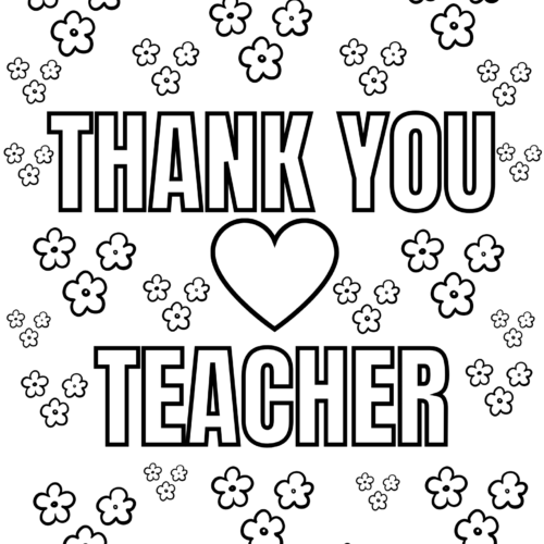 Parents and teachers appreciation thank you coloring pages made by teachers