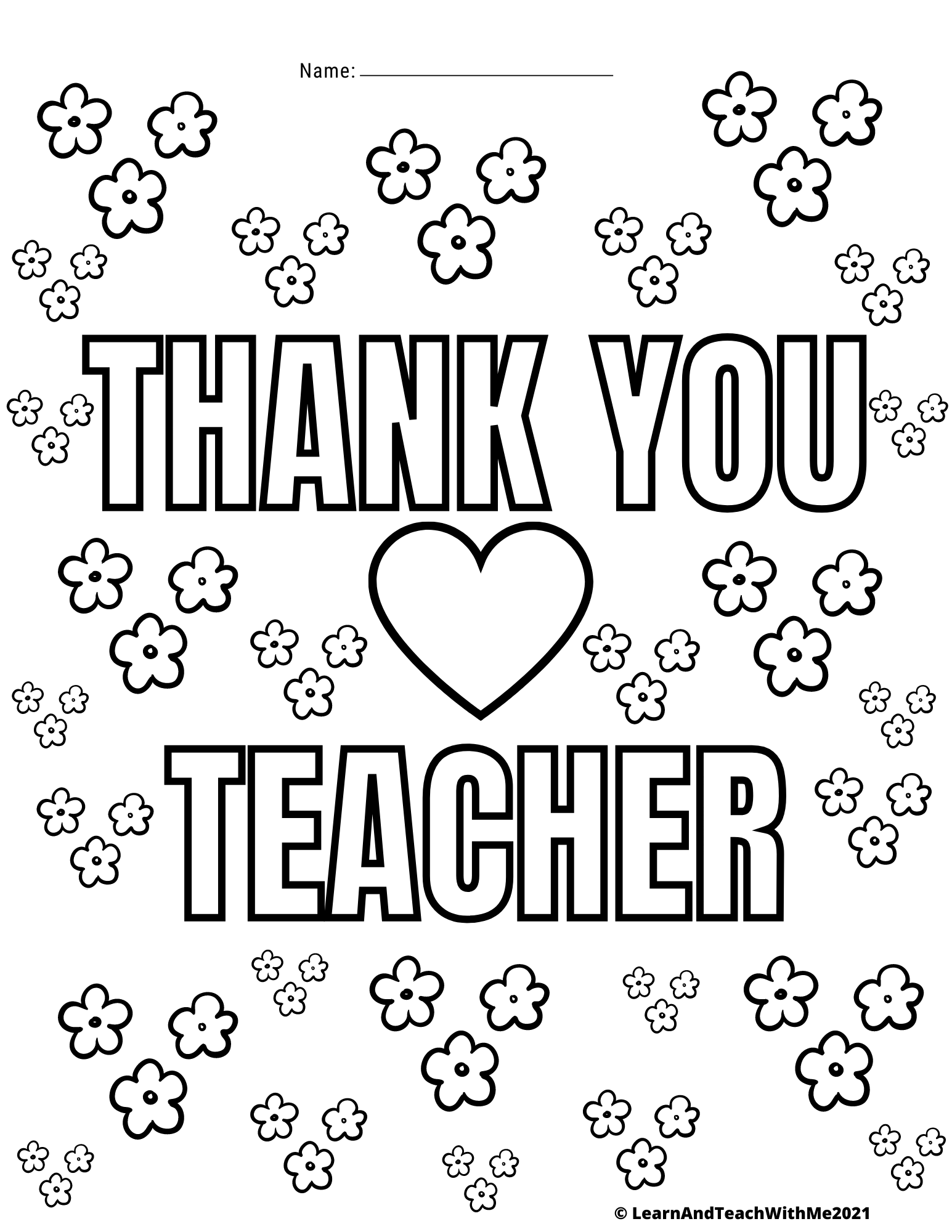 Parents and teachers appreciation thank you coloring pages made by teachers