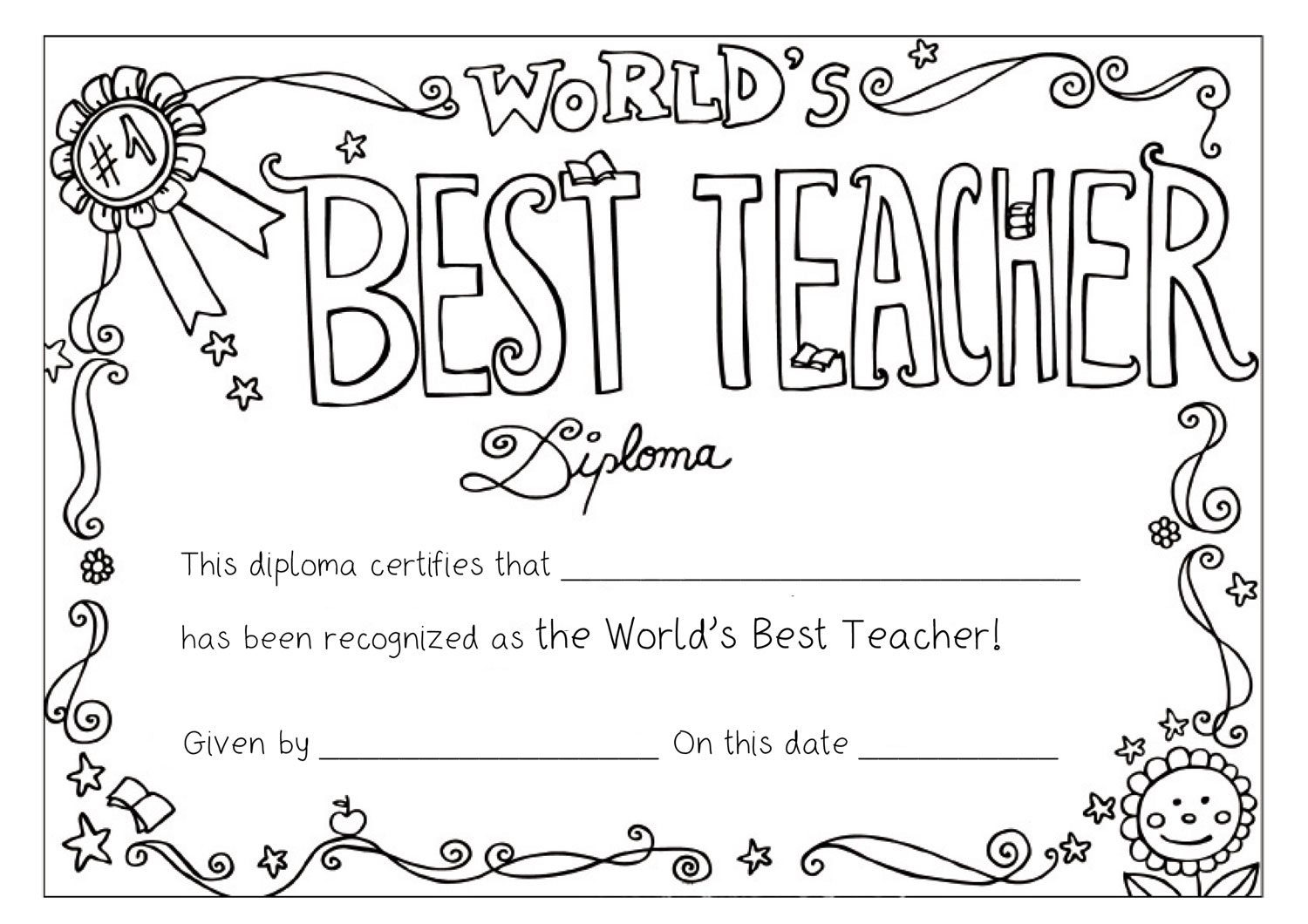 Teacher coloring pages