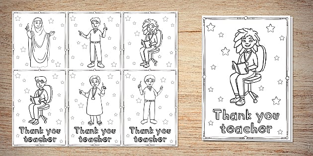 Teacher appreciation louring card pack party