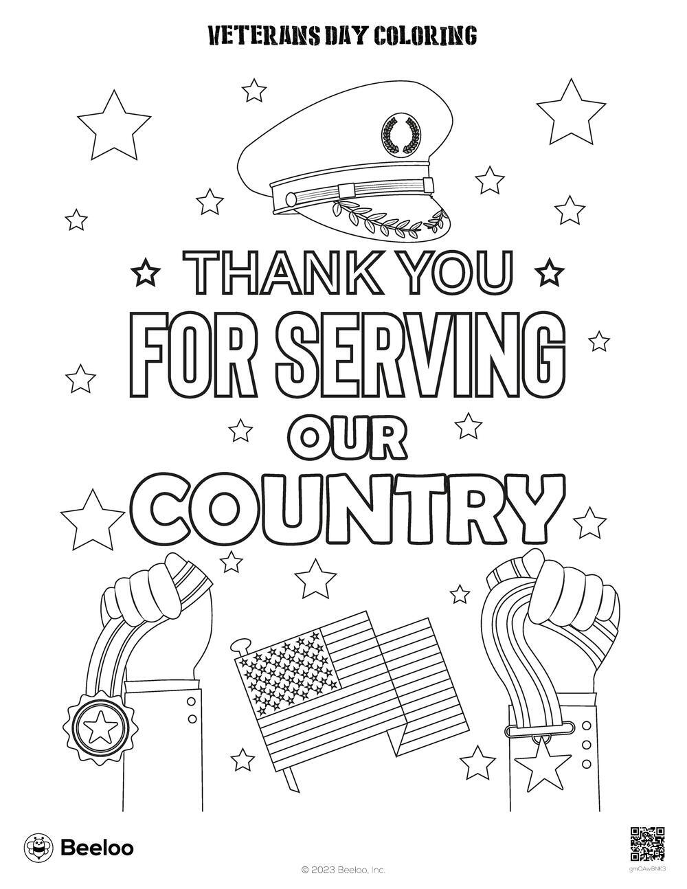 Veterans day coloring â printable crafts and activities for kids