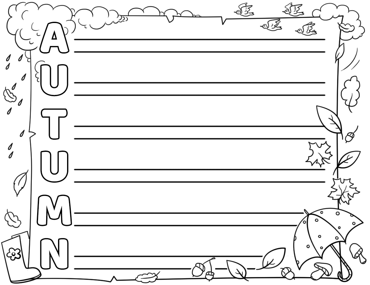 Autumn acrostic poem template free printable papercraft templates