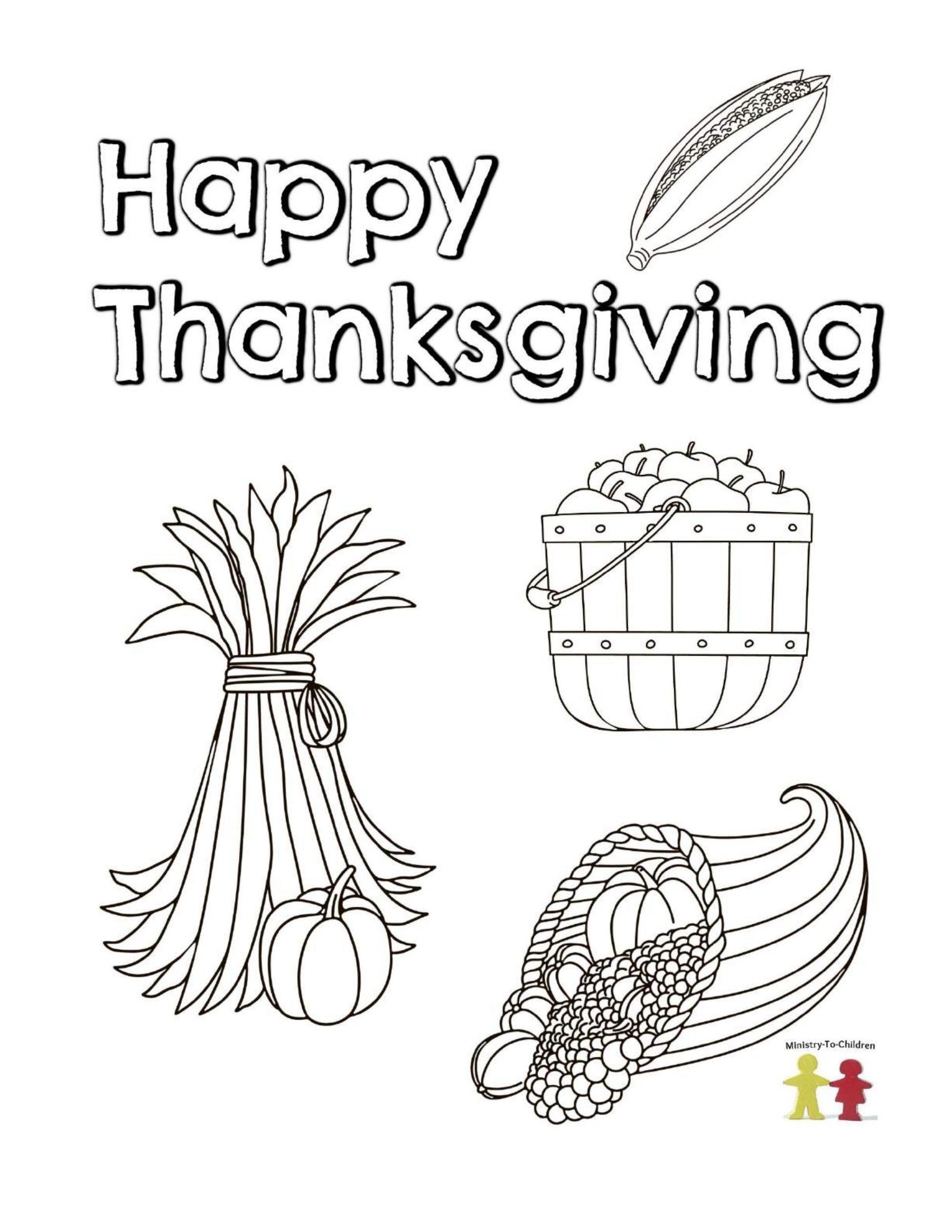 Thanksgiving coloring pages free