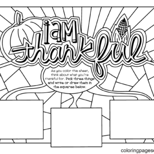 I am thankful for coloring pages printable for free download