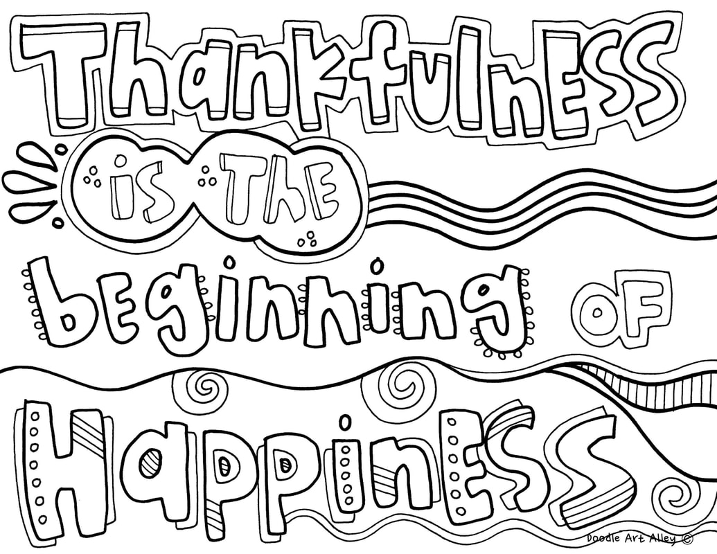 Coloring thankful quotes