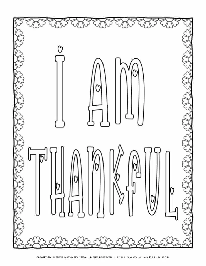 Thanksgiving coloring page