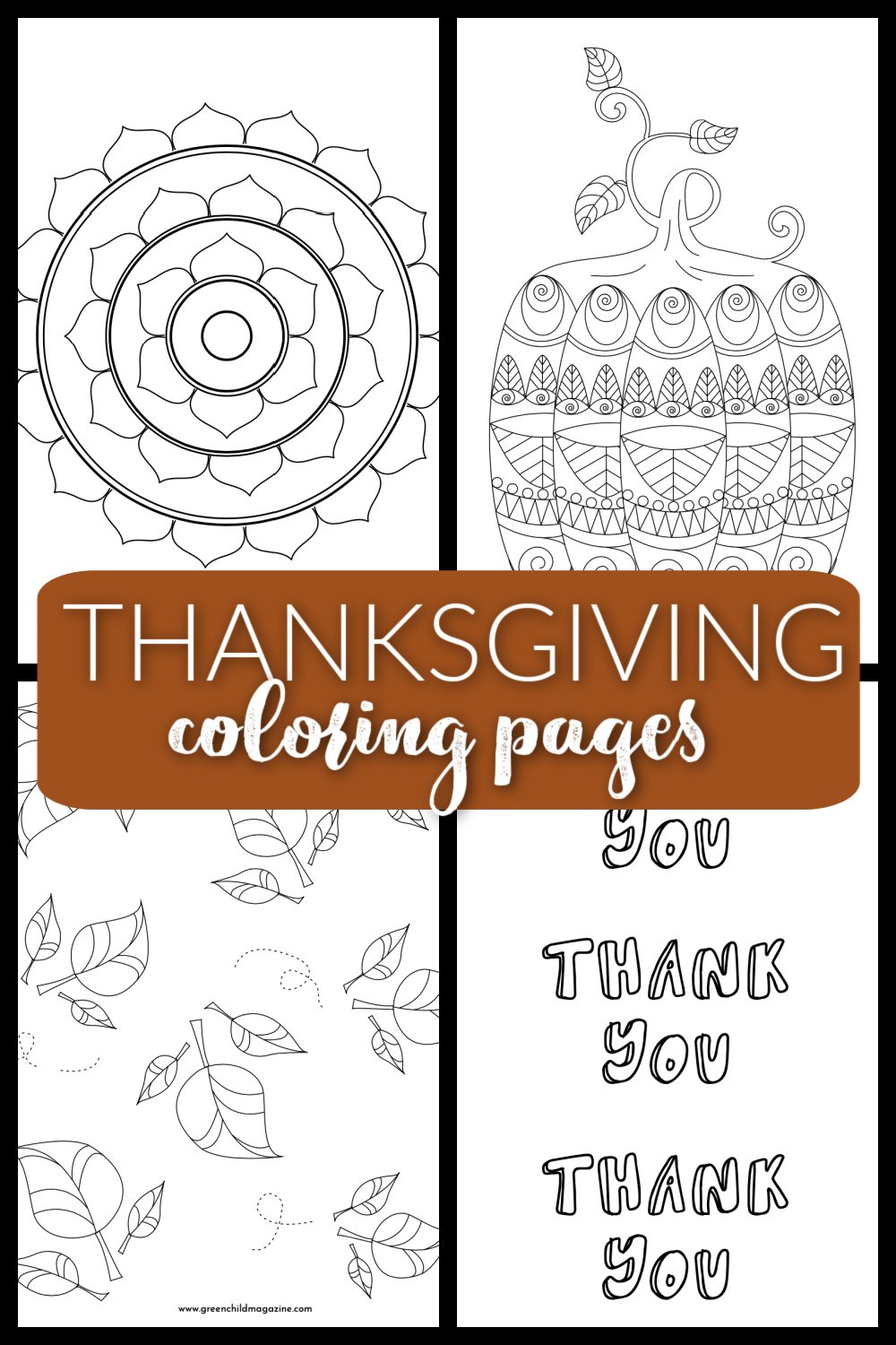 Thanksgiving coloring for kids free pages â green child