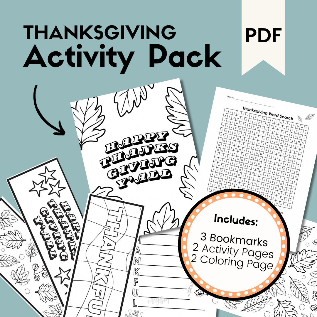 Thanksgiving activity pack printable â meg bon llc