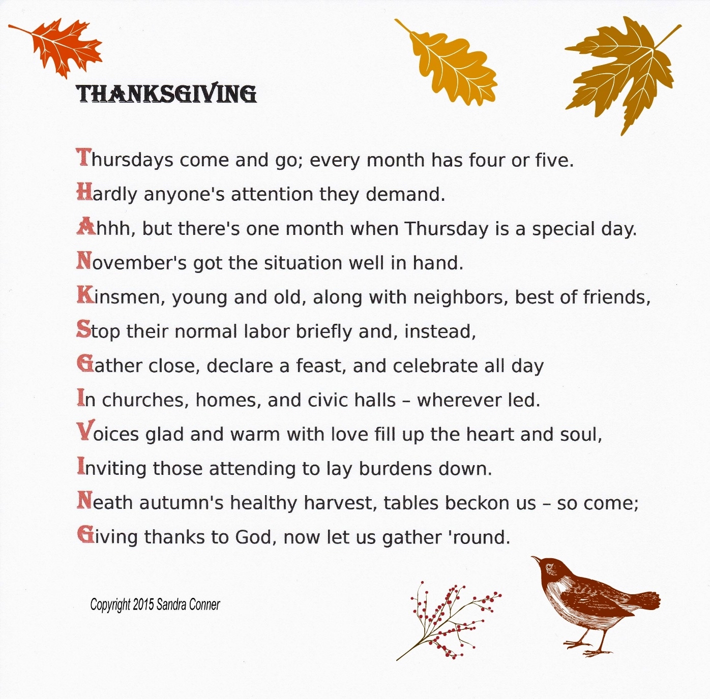 Thanksgiving â page â the happy wordcrafter