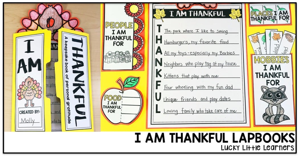 I am thankful lapbook