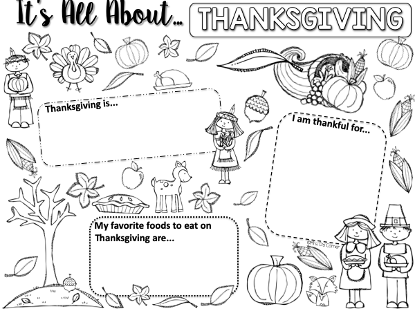 No prep thanksgiving activity packet activities â mrsds