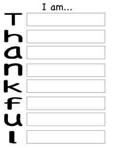 Thanksgiving acrostic poem activity sheet