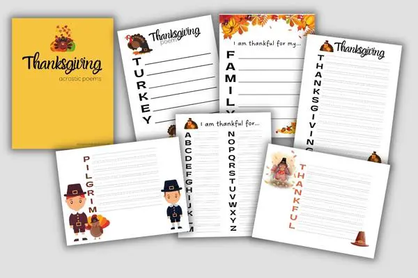 Free thanksgiving acrostic poems template pdf download