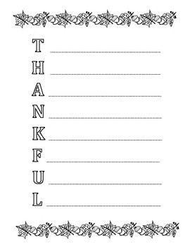 Thankful acrostic poem by sarah scholl tpt