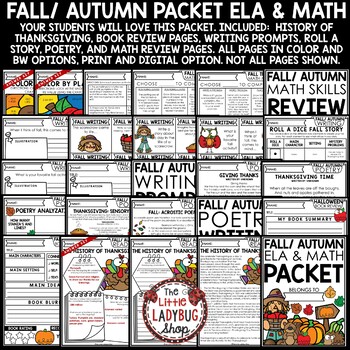 Thanksgiving poetry math writing prompts