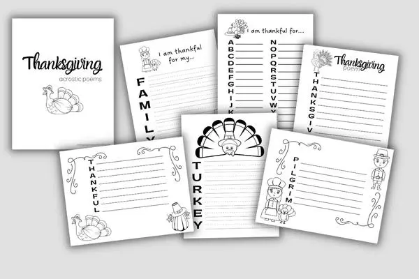 Free thanksgiving acrostic poems template pdf download