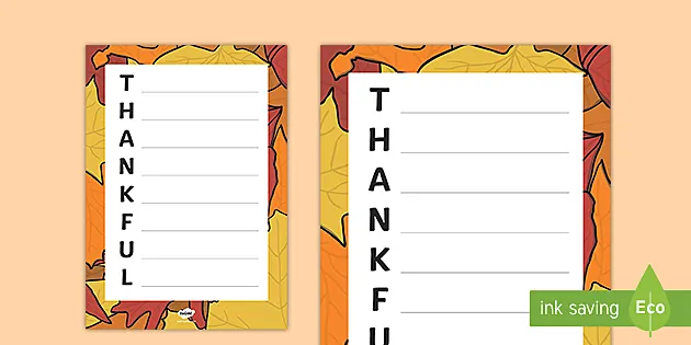 Be thankful poem template acrostic poems for kids