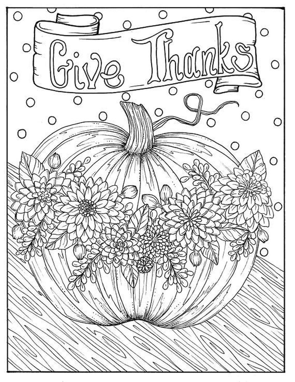 Free printable thanksgiving adult coloring pages