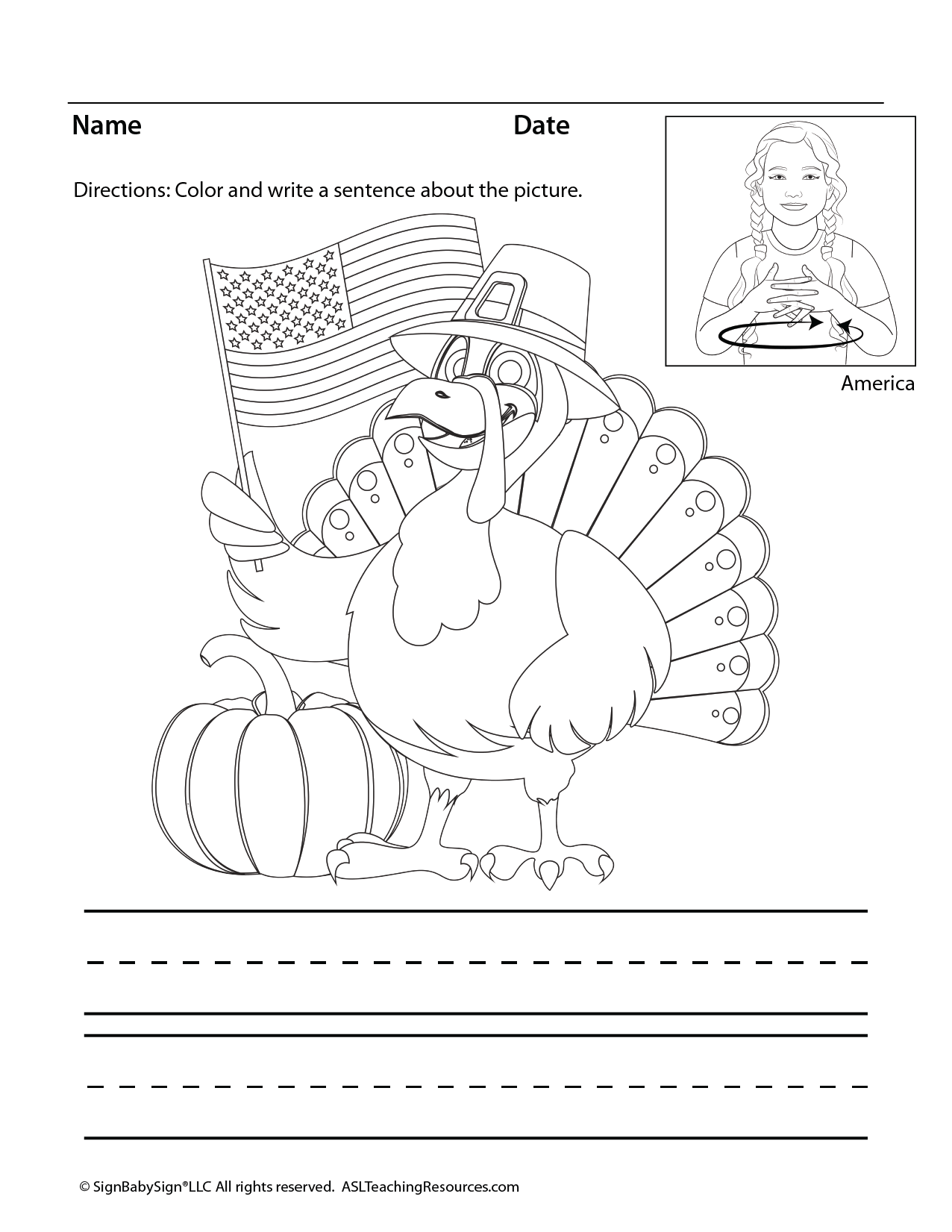 Thanksgiving day coloring pages