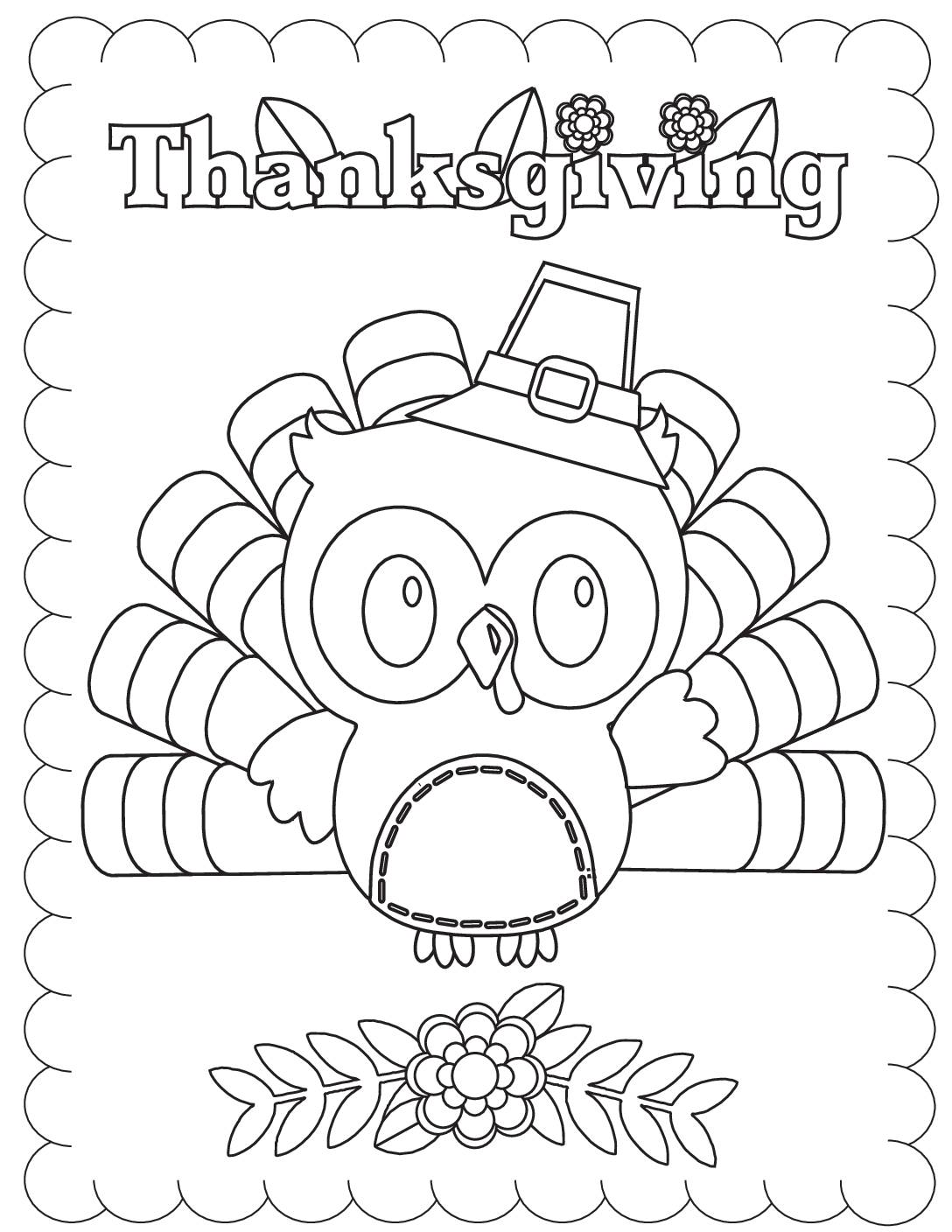 Coloring page thanksgiving