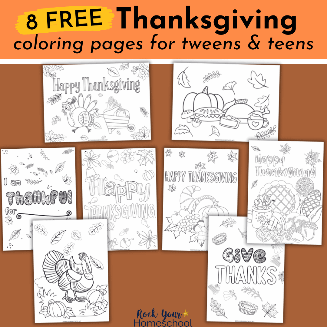 Thanksgiving coloring pages for tweens teens