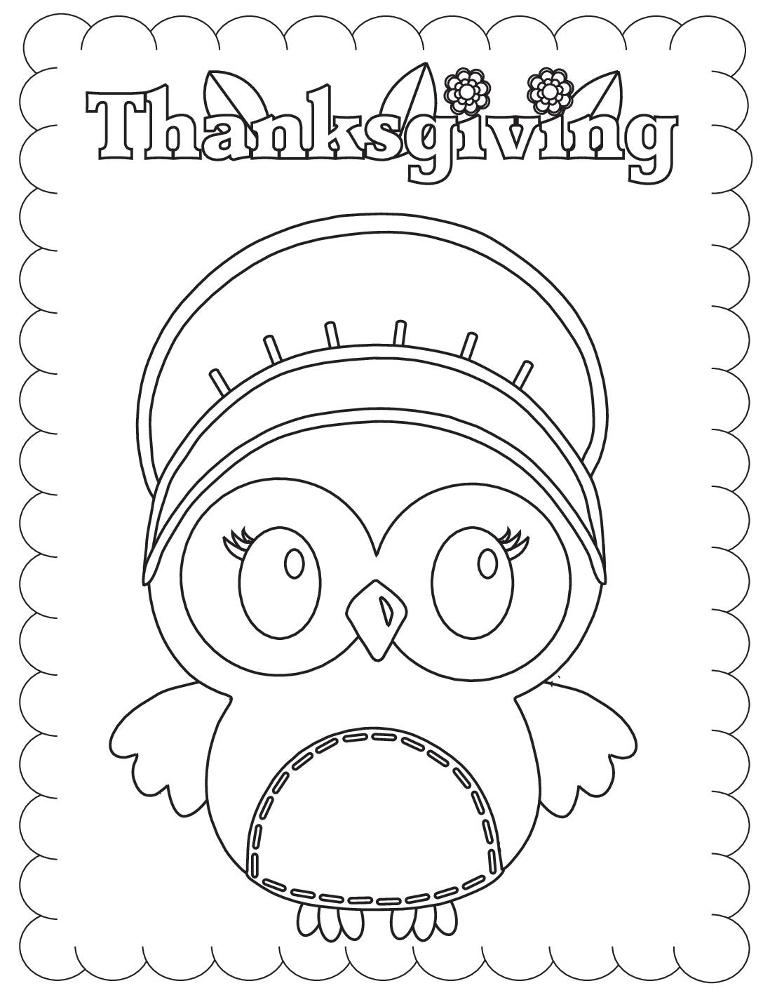 Coloring page thanksgiving