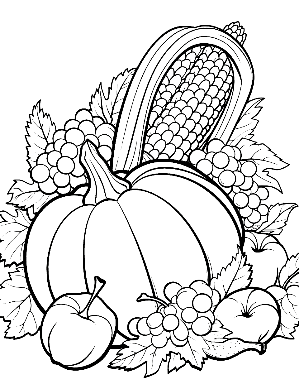 Thanksgiving coloring pages free printable sheets