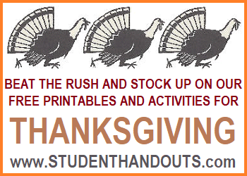 Free thanksgiving printable worksheets puzzles coloring pages more student handouts