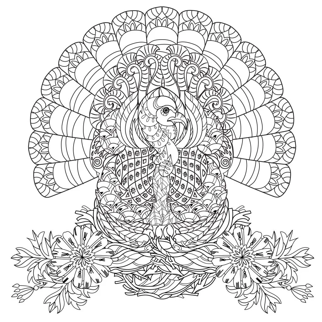 Thanksgiving adult coloring pages