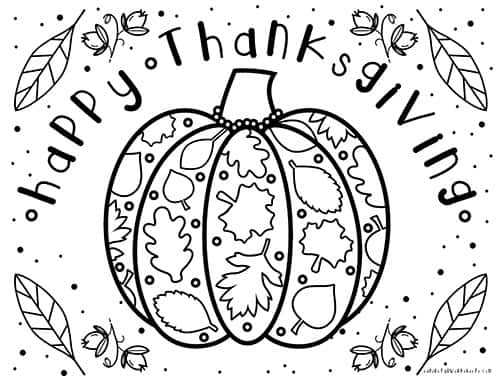 Thanksgiving coloring pages