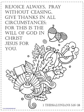 Thanksgiving bible verse coloring pages