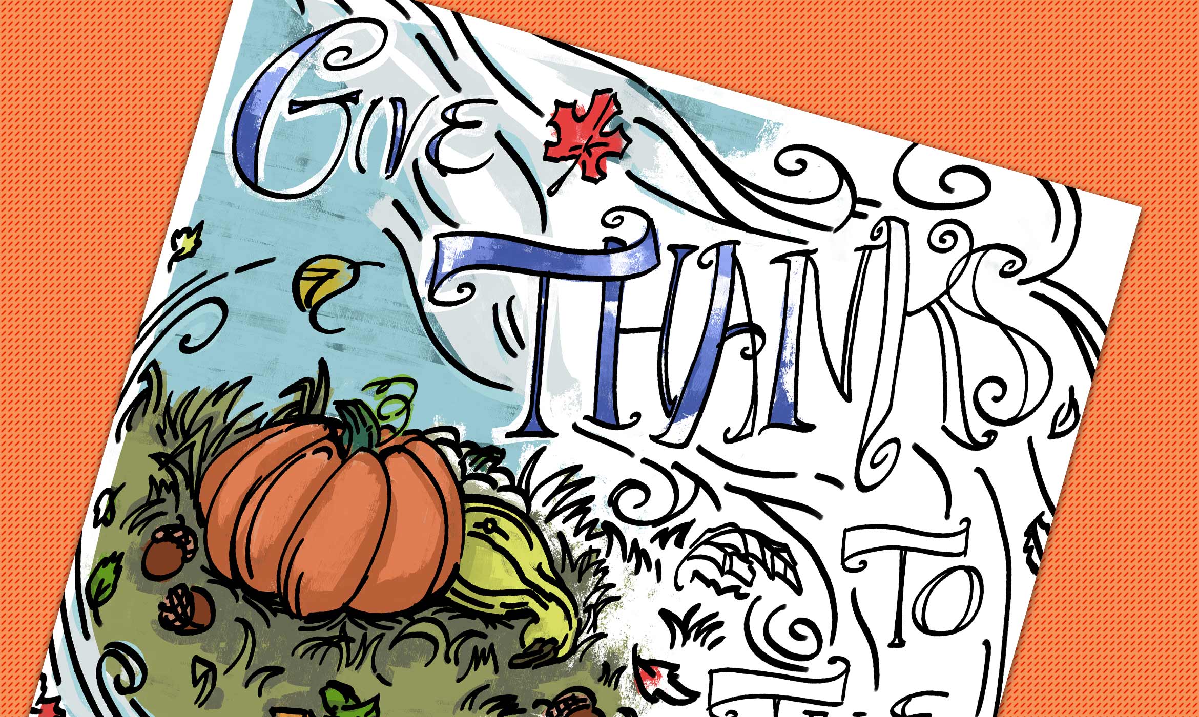 Thanksgiving coloring page