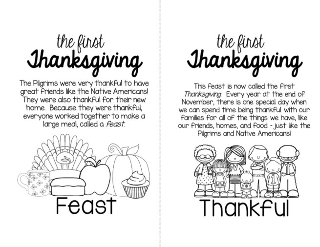 The first thanksgiving story posters and coloring book