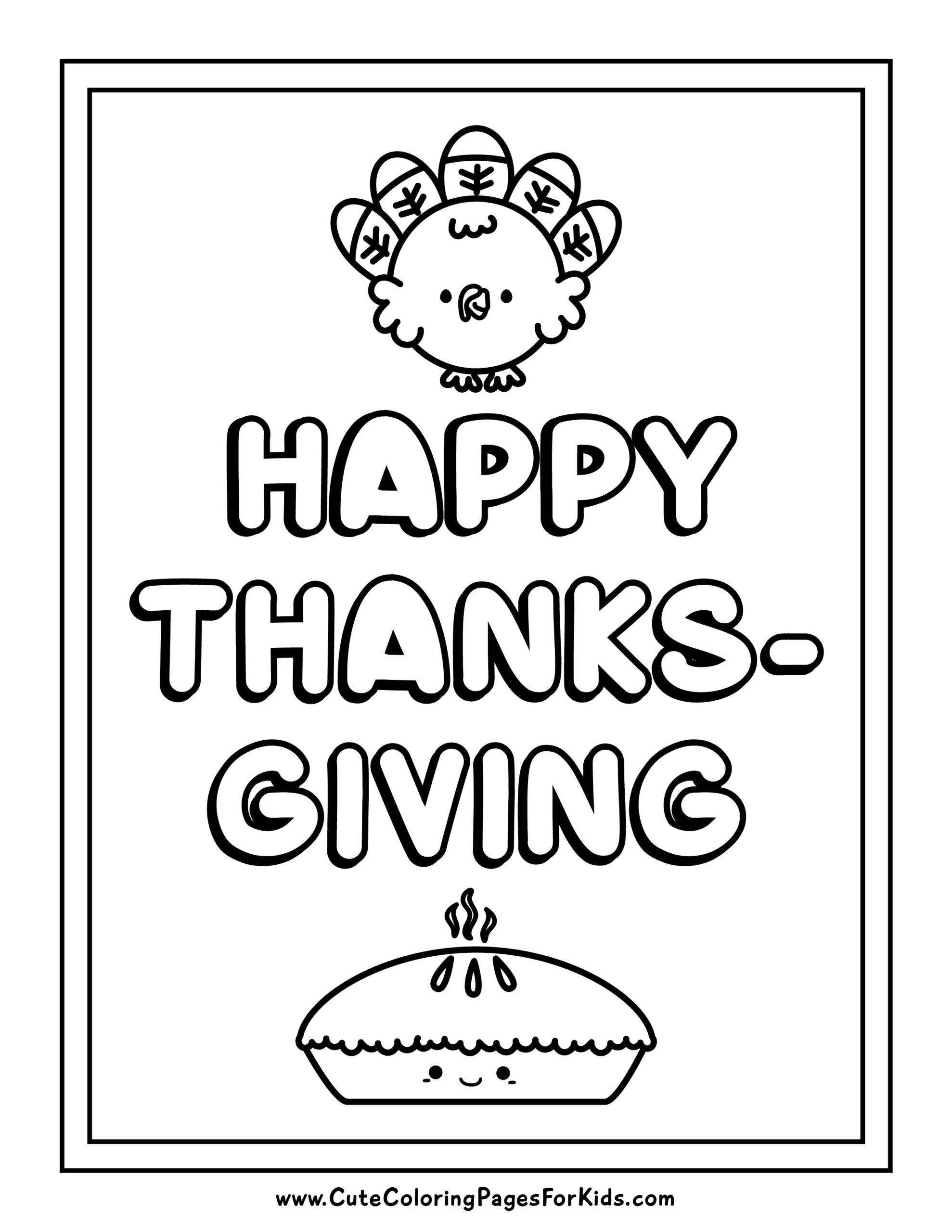 Free printable thanksgiving coloring pages