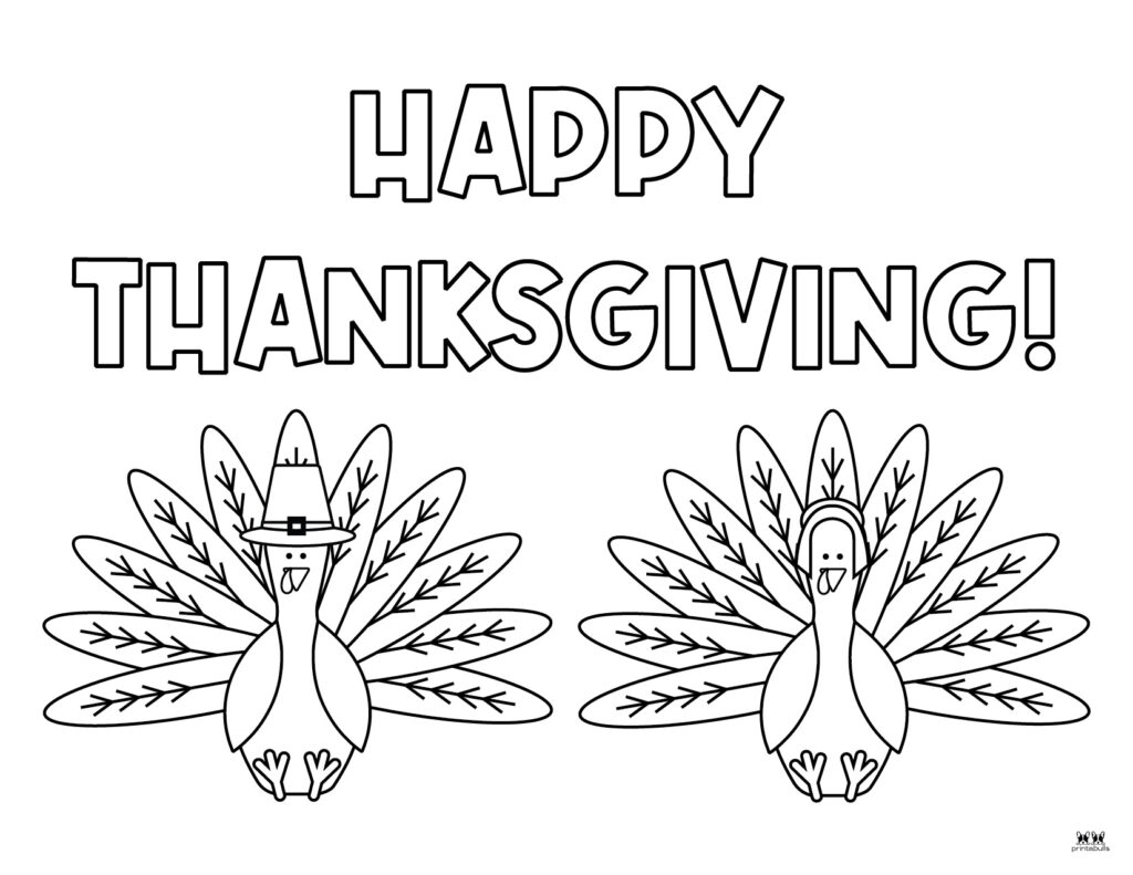 Happy thanksgiving coloring pages