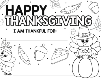 Thanksgiving coloring page