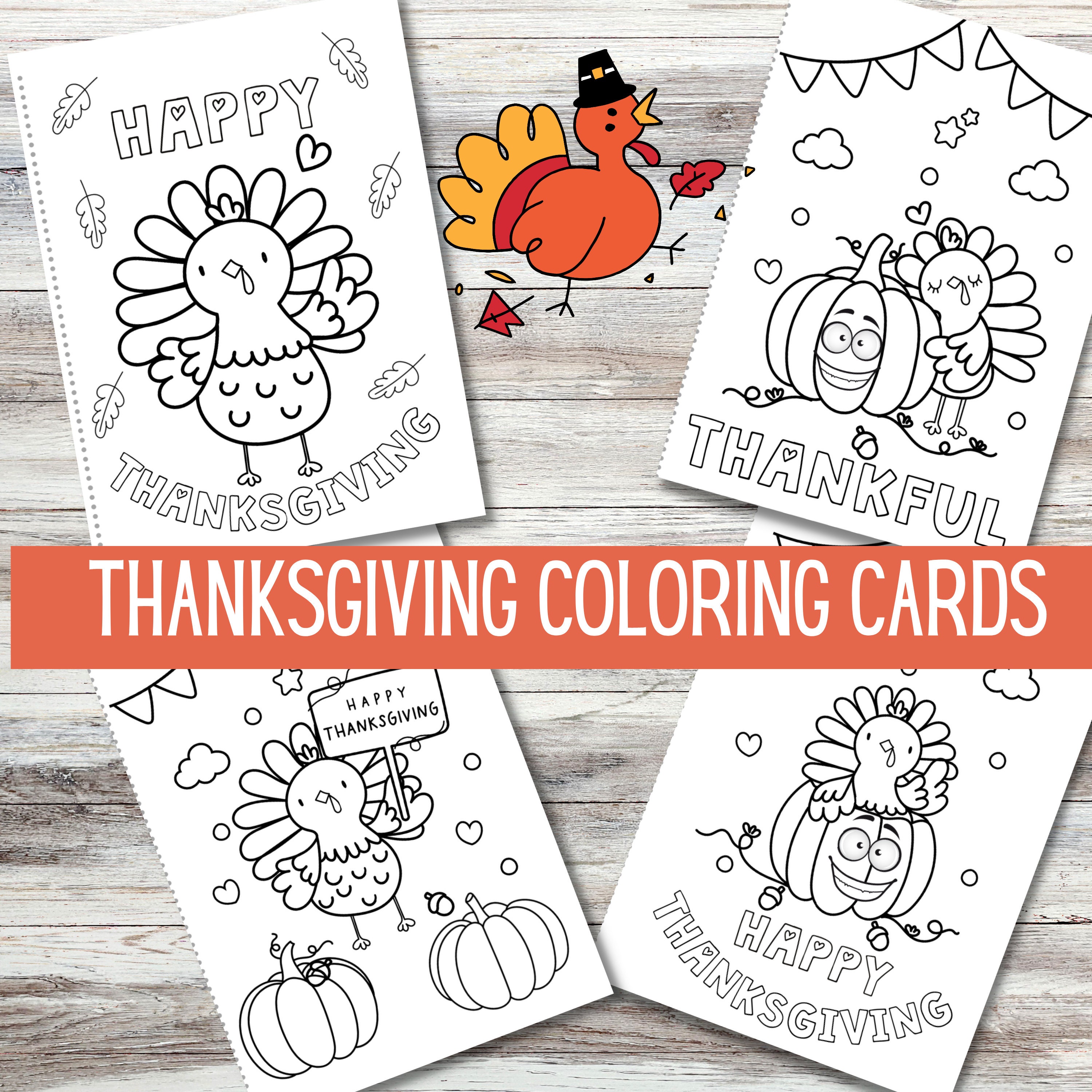 Thanksgiving coloring cards diy thanksgiving card digital download thanksgiving coloring activity thanksgiving activity for kids