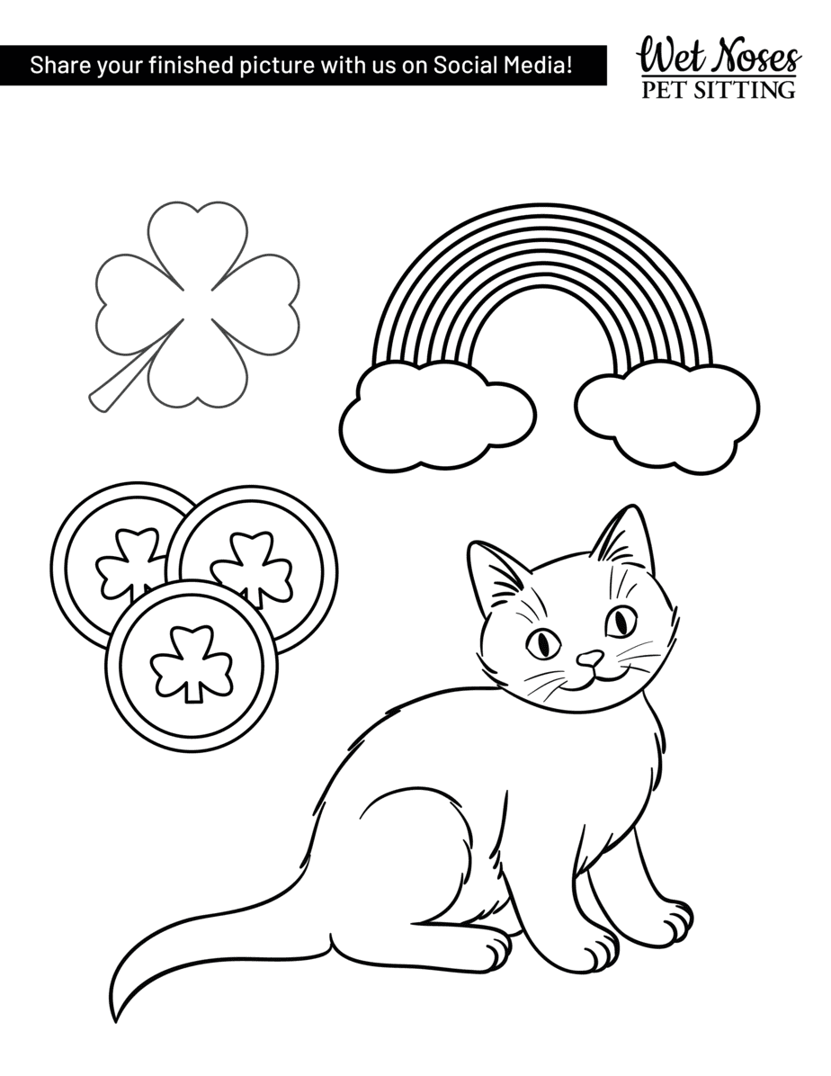 Thanksgiving dog and cat coloring sheets