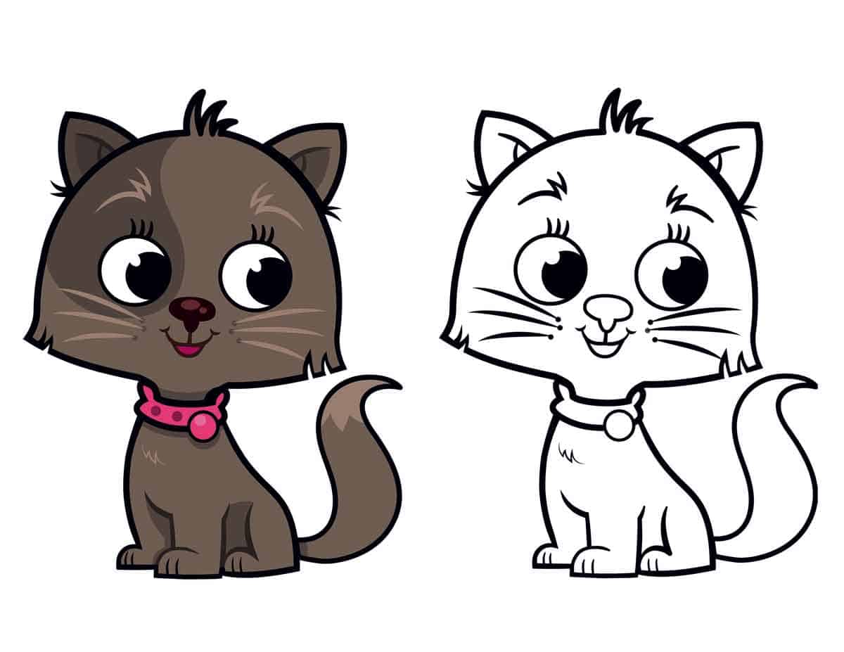 Cute kitty coloring pages skip to my lou