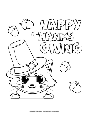 Happy thanksgiving coloring page â free printable pdf from