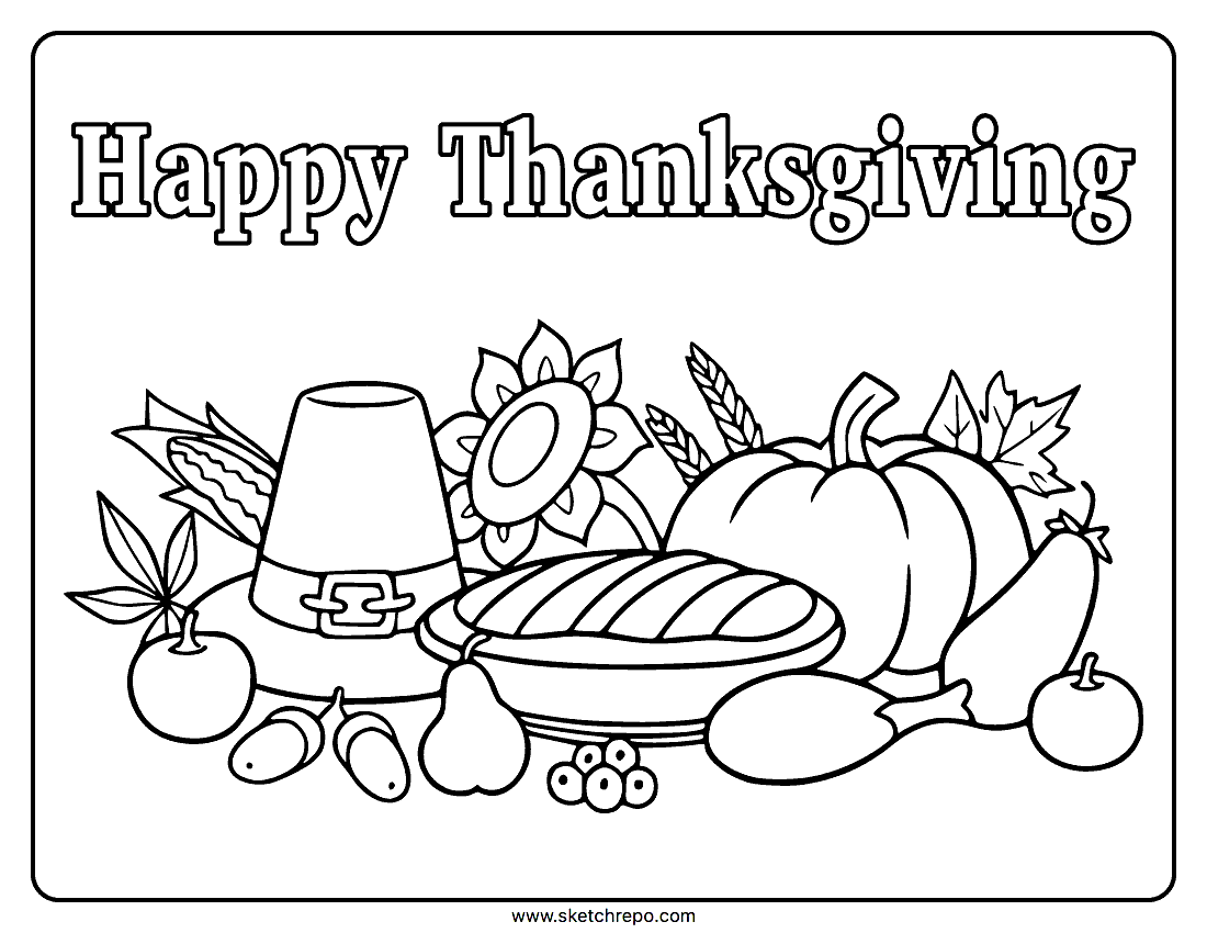 Thanksgiving coloring page