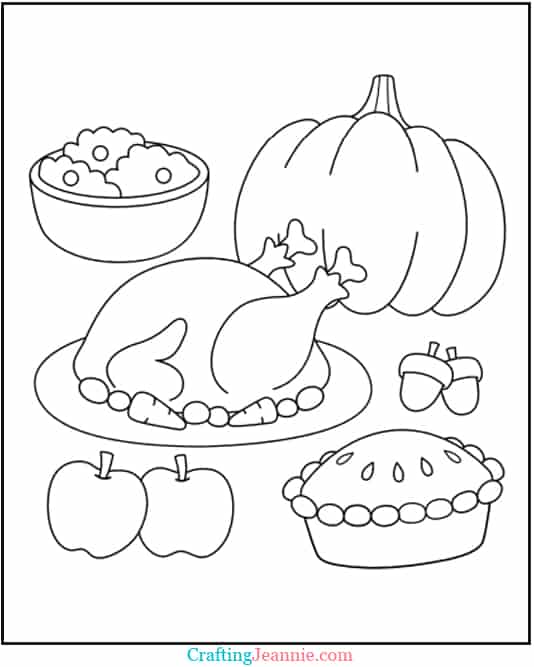 Free thanksgiving coloring pages