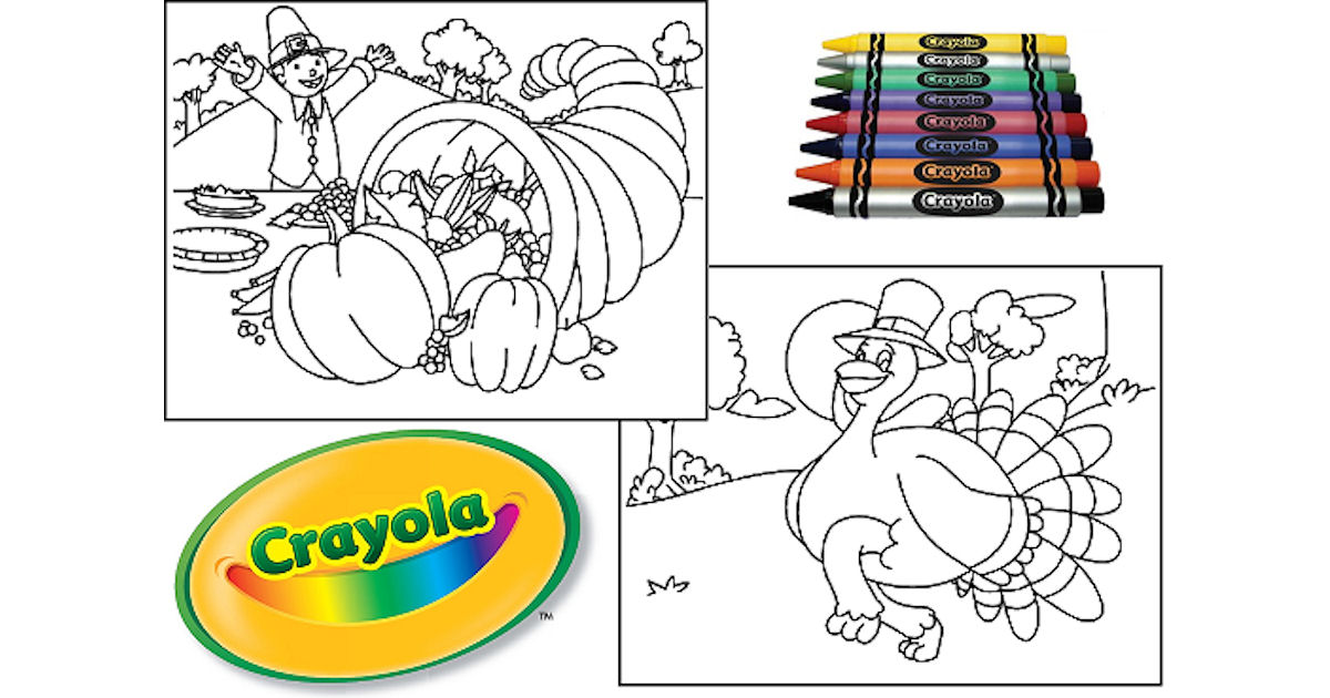 Free crayola thanksgiving coloring activity pages