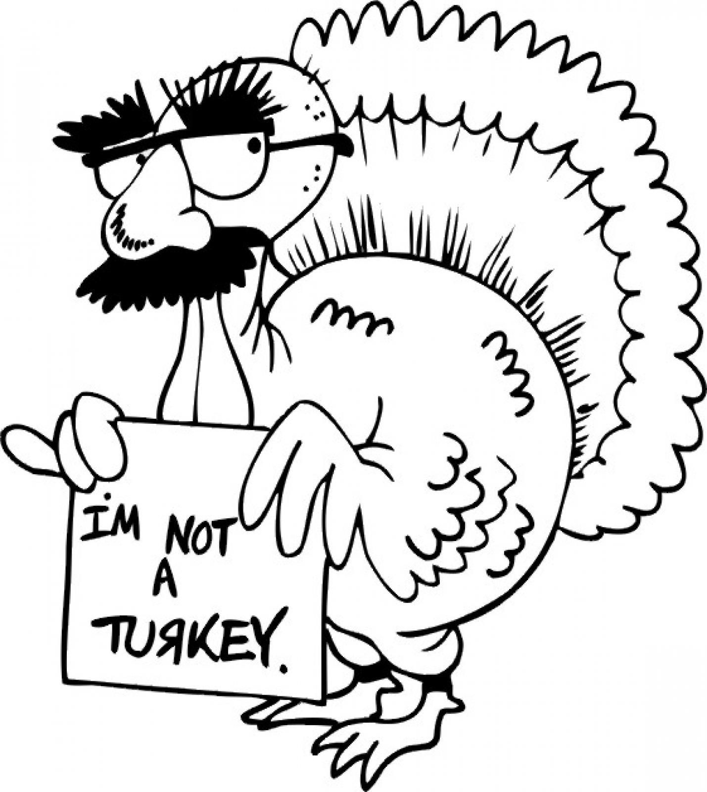 Coloring pages funny turkey thanksgiving coloring pages animal page sheets