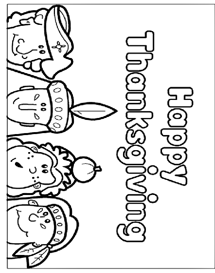 Thanksgiving sign free printable coloring page for kids