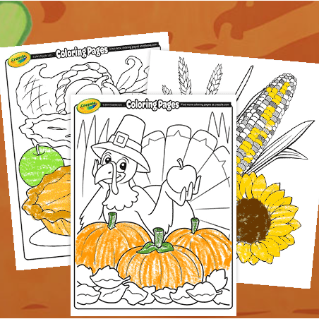 Crayola free thanksgiving coloring pages free