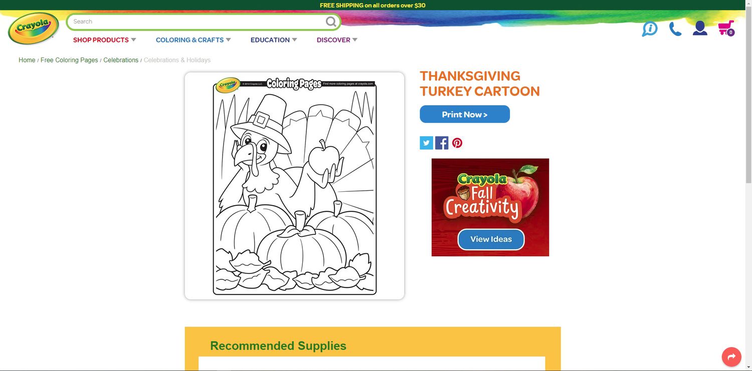 Sites for thanksgiving coloring pages